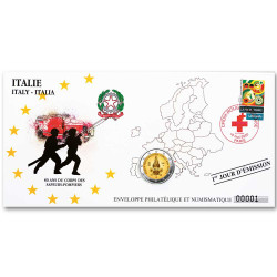 Enveloppe “1er Jour” d’émission 2 Euro Italie 2020 - Hommage aux pompiers