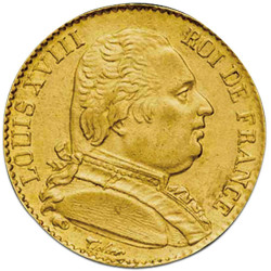 20 Francs Or Louis XVIII...