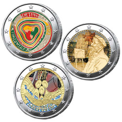 Lot 3 x 2 Euro 2019 colorisées