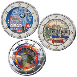 Lot 3 x 2 Euro 2020 colorisées