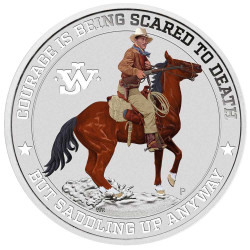 1 Dollar Argent 2021 - John Wayne colorisée