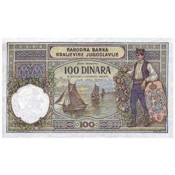 Billet 100 Dinara Yougoslavie 1929