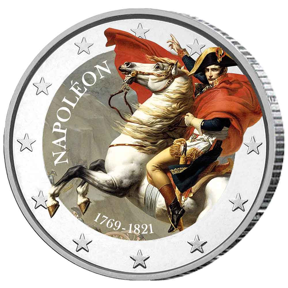 La 2 Euro Napoléon Ier colorisée offerte*