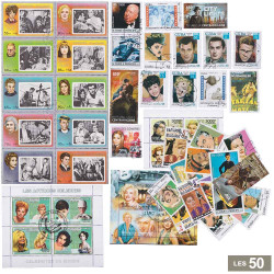50 Timbres Artistes de cinéma