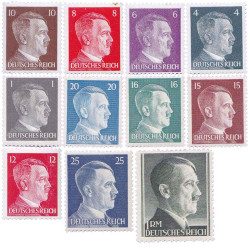 11 Timbres IIIe Reich...
