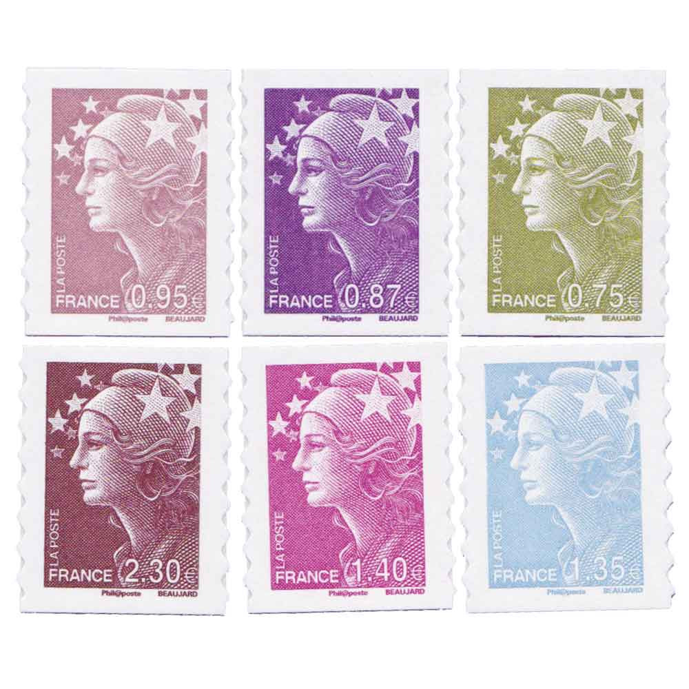 6 Timbres Marianne de l’Europe 2010