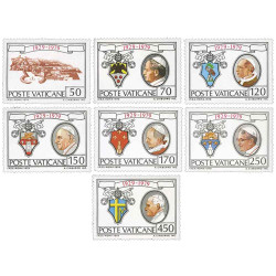 7 Timbres du Vatican 1979