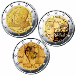 Lot 3 x 2 Euro Vatican...