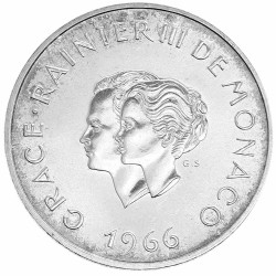 10 Francs Argent Rainier III - Grace Kelly Mariage 1966