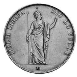 5 Lires Argent 1848 -...