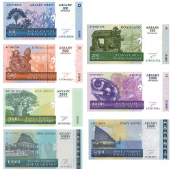 7 Billets Madagascar 2003-2006