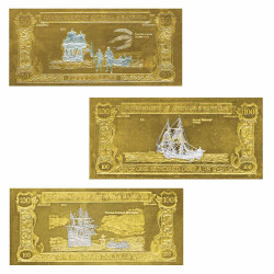 Lot 3 billets Or Antigua et...