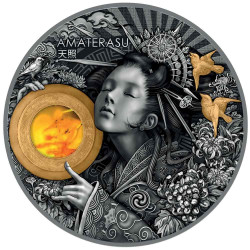 5 Dollars Argent Finition Antique Niue 2021 - Amaterasu