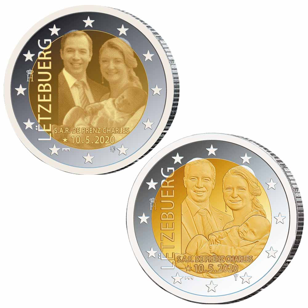 Lot 2 x 2 Euro Luxembourg BU/BE 2020