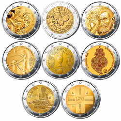 Lot 8 x 2 Euro...