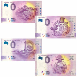 Lot 8 billets Souvenirs 0 Euro