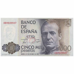 Billet 5000 Pesetas Espagne...