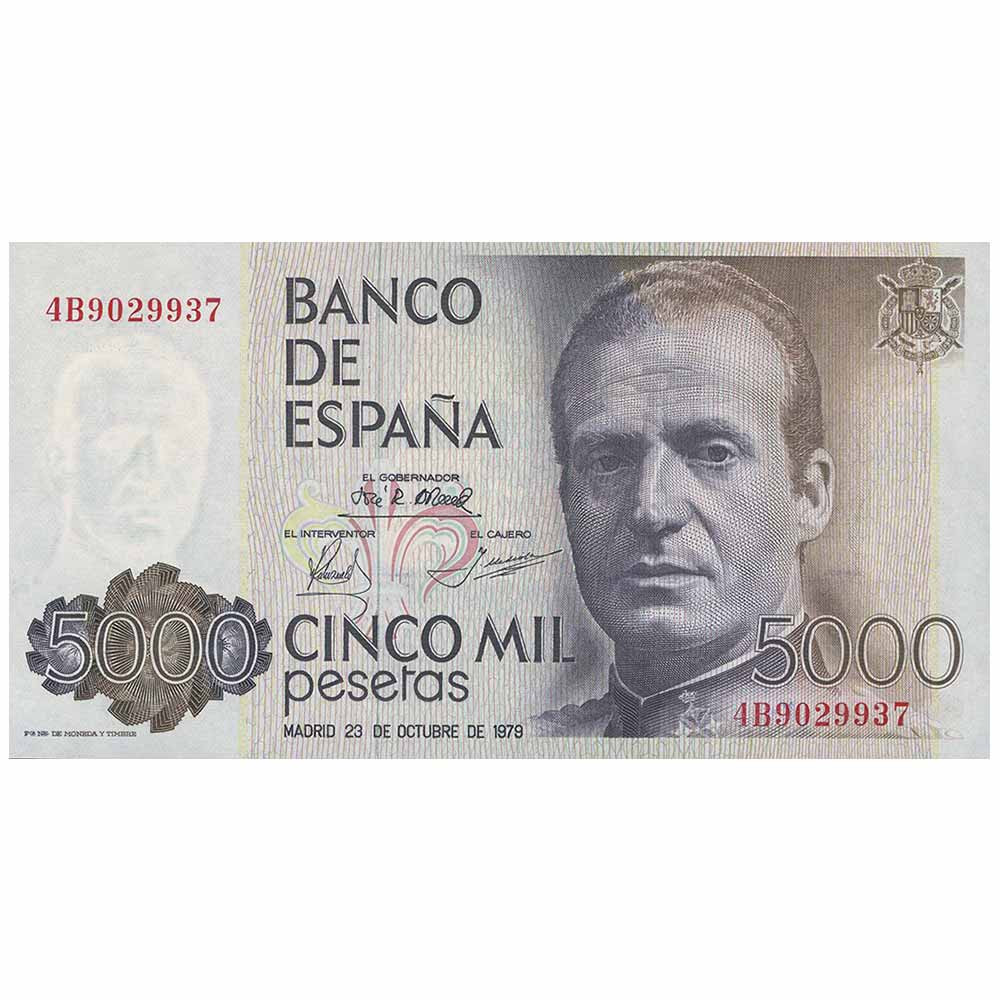Billet 5000 Pesetas Espagne 1979 - Juan Carlos