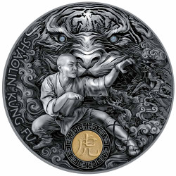 5 Dollars Argent Niue 2021 Haut-relief - Kung Fu Shaolin