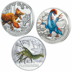Lot 3 x 3 Euro Autriche phosphorescentes