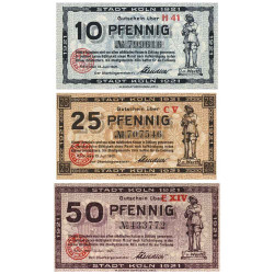 3 billets de nécessité Allemagne 1921