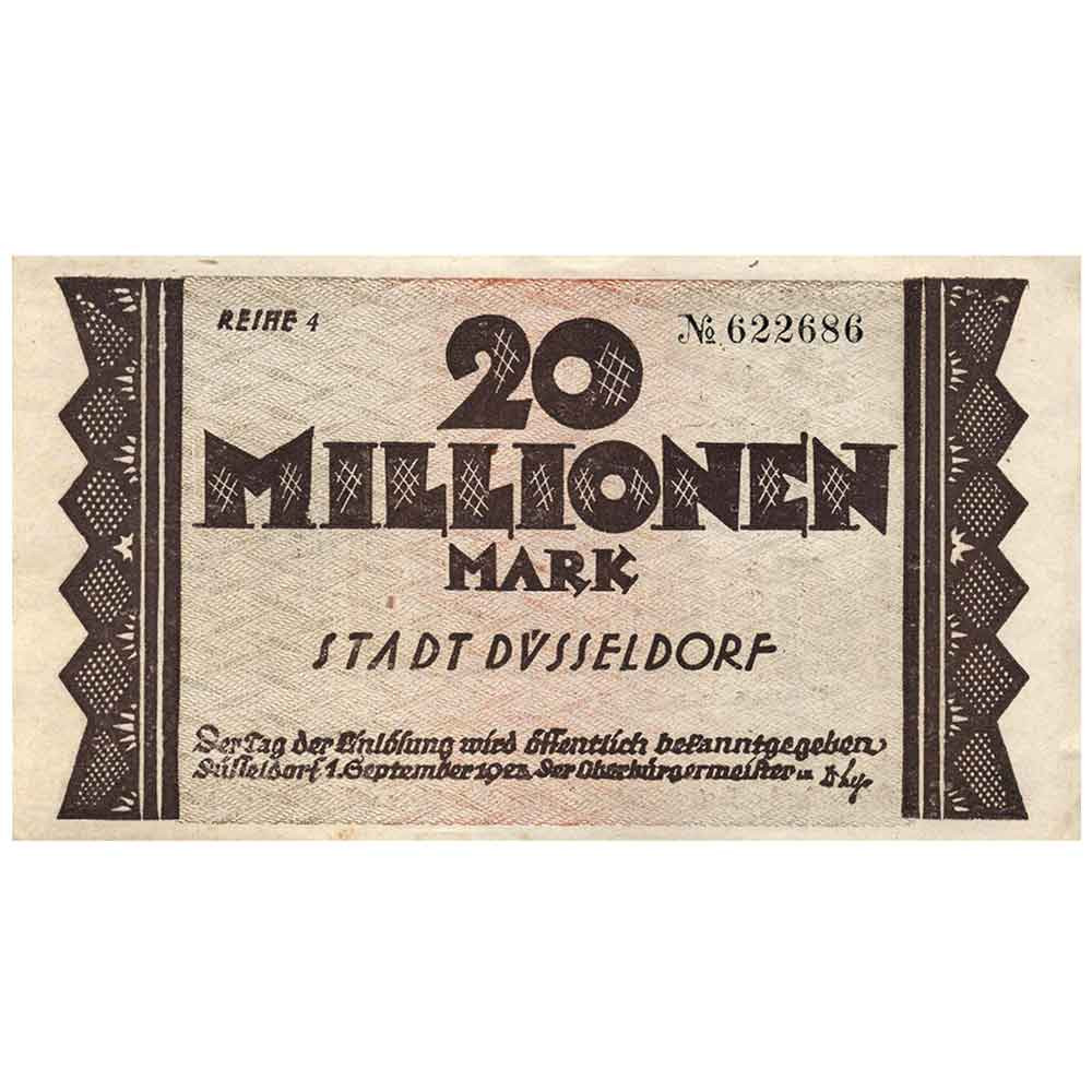 20 millions de Mark Allemagne 1923