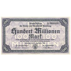 100 millions de Mark Allemagne 1923