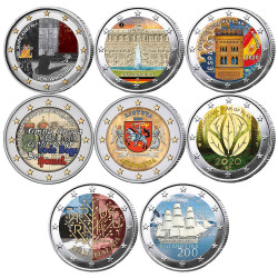 Lot 16 x 2 Euro 2020 colorisées