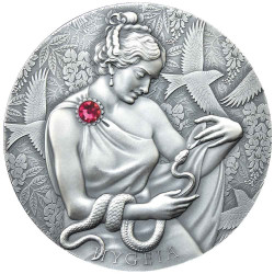 10 Cedis Argent Ghana 2021 - Déesse Hygiéa Haut-relief