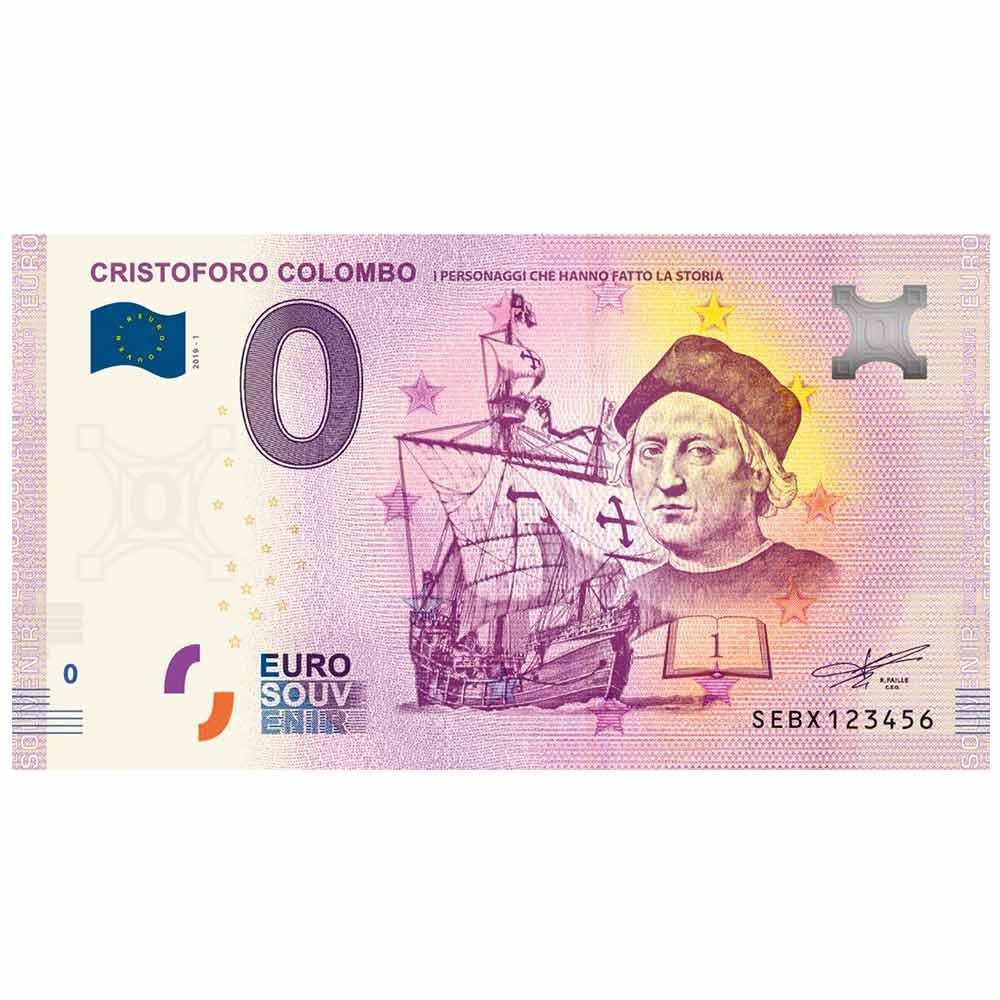 Billet Souvenir 0 Euro - Christophe Colomb