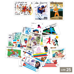 25 timbres Baseball