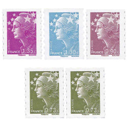 5 timbres de 2009 Marianne...