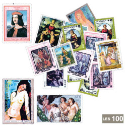 100 timbres Peintres italiens