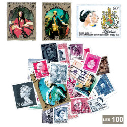 100 timbres Reines et rois