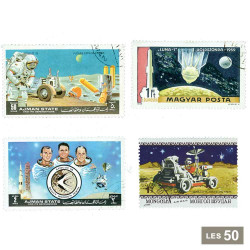 50 timbres Cosmos Lune