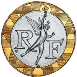 10 Francs Génie de la Bastille 1988-2000