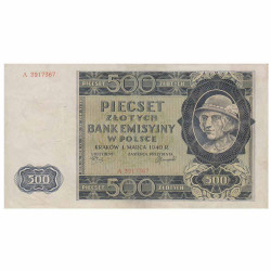 Billet 500 Zlotys 1940