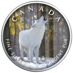 5 Dollars Argent  Canada BU 2021- Le loup arctique