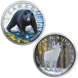 Lot 2 x 5 Dollars Argent...
