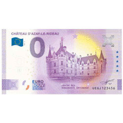 Billet Souvenir 0 Euro - Château d'Azay-le-Rideau