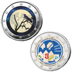 Lot 2 x 2 Euro colorisées 2017