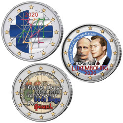 Lot 3 x 2 Euro colorisées 2020