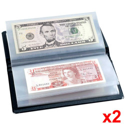 2 Albums de poche pour billets de banque