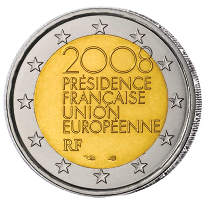 2 Euro 2008 Presidence Francaise Union Europeenne Rf Wert Pièce 2 Euro 2008 | Trésor du Patrimoine