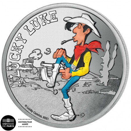La médaille colorisée Lucky Luke offerte*