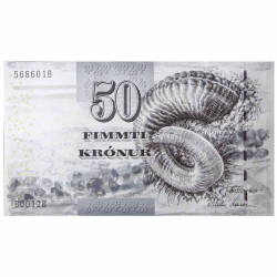 Billet 50 Couronnes Îles Feroé 2001