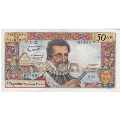 Billet 50 NF Henri IV...