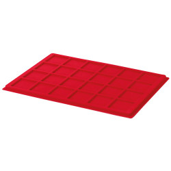 Plateau en velours rouge 24 mm