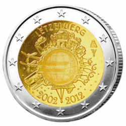 2 Euro 10 ans de l'Euro - Luxembourg 2012