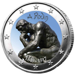 2 Euro Rodin colorisée